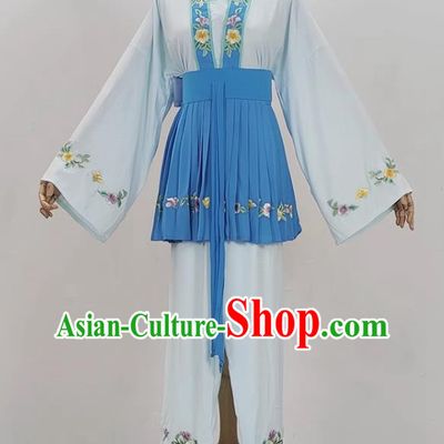 Light Blue Opera Maid Costume Ancient Costume Shaoxing Opera Huangmei Opera Costume Fifth Birthday Maid Costume Stage Performance Costume