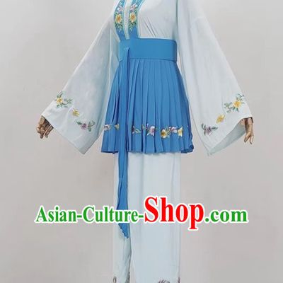 Light Blue Opera Maid Costume Ancient Costume Shaoxing Opera Huangmei Opera Costume Fifth Birthday Maid Costume Stage Performance Costume