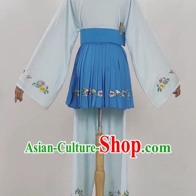 Light Blue Opera Maid Costume Ancient Costume Shaoxing Opera Huangmei Opera Costume Fifth Birthday Maid Costume Stage Performance Costume