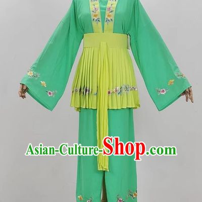Green Opera Maid Costumes Ancient Costumes Shaoxing Opera Huangmei Opera Performance Costumes Five Girls Birthday Maid Costumes Stage Performance Costumes