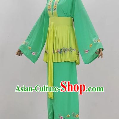Green Opera Maid Costumes Ancient Costumes Shaoxing Opera Huangmei Opera Performance Costumes Five Girls Birthday Maid Costumes Stage Performance Costumes