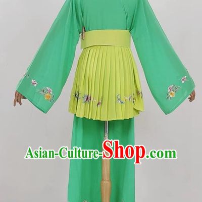 Green Opera Maid Costumes Ancient Costumes Shaoxing Opera Huangmei Opera Performance Costumes Five Girls Birthday Maid Costumes Stage Performance Costumes