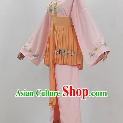 Light Pink Opera Maid Costume Ancient Costume Shaoxing Opera Huangmei Opera Performance Costume Five Girls Birthday Maid Costume Stage Performance Costume