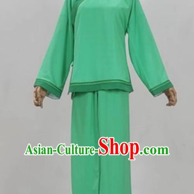 Green Drama Village Girl Costumes Ancient Costumes Huangmei Opera Performance Costumes Yue Opera Jiujin Girl Plain People Women Clothes