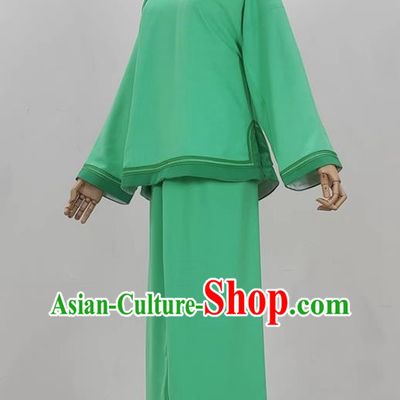 Green Drama Village Girl Costumes Ancient Costumes Huangmei Opera Performance Costumes Yue Opera Jiujin Girl Plain People Women Clothes
