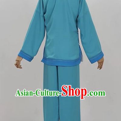 Blue Drama Village Girl Costumes Ancient Costumes Huangmei Opera Performance Costumes Yue Opera Jiujin Girl Plain People Women Clothes