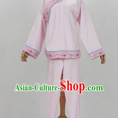 Light Pink Opera Village Girl Costume Ancient Costume Yue Opera Huangmei Opera Performance Costume Folk Girl Costume