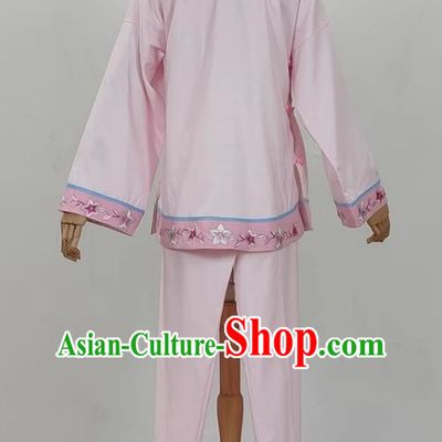 Light Pink Opera Village Girl Costume Ancient Costume Yue Opera Huangmei Opera Performance Costume Folk Girl Costume