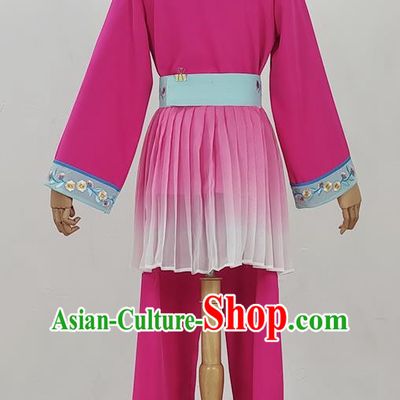 Pink Drama Costumes Tea Picking Opera Girl Costumes Costumes Huangmei Opera Costumes