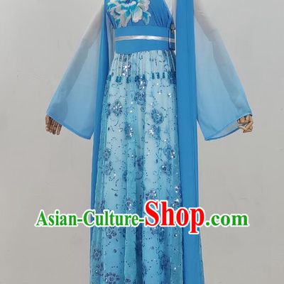 Blue Palace Lady Costumes Costumes Opera Dance Performance Costumes Yue Opera Huangmei Opera Drama Girl Clothes