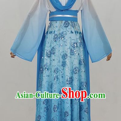 Blue Palace Lady Costumes Costumes Opera Dance Performance Costumes Yue Opera Huangmei Opera Drama Girl Clothes