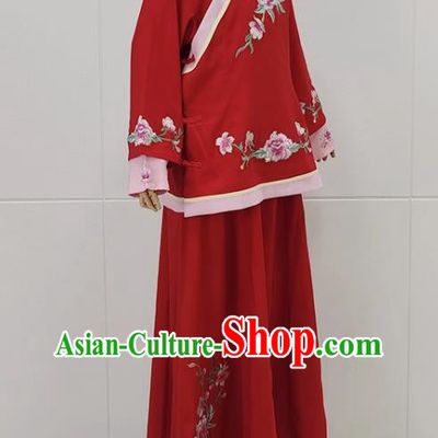 Red Drama Lantern Costumes Costumes Huangmei Opera Costumes Couple Lantern Costumes Women Costumes