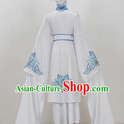Yue Opera Jade Dragonfly Nun Clothes Costumes Huangmei Opera Performance Costumes Nunnery Recognition Mother Opera Performance Costumes