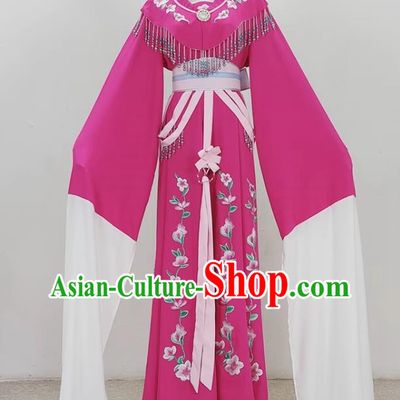 Rose Red Shaoxing Opera Hua Dan Costume Costumes Miss Costumes Opera Stage Performance Costumes