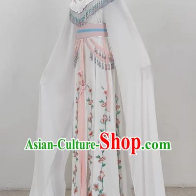 White Yue Opera Hua Dan Costume Costumes Miss Costumes Opera Stage Performance Costumes