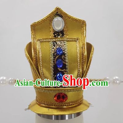 Yue Opera King Zhen Huan Headdress Drama Huangmei Opera Xiaosheng Emperor Prince Hair Crown