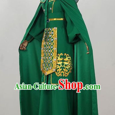Green Yue Opera Soldier Clothes Embroidered Costumes Drama Cantonese Opera Qiong Opera Huangmei Opera Costumes