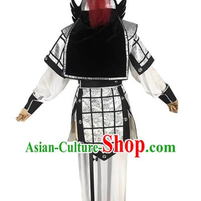 Black Drama Soldier Clothes Costumes Yue Opera Huangmei Opera Costumes Qiong Opera Opera Male Soldiers Martial Arts Clothes
