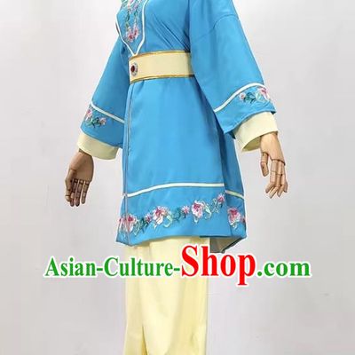 Blue And Yellow Shutong Four Nine Embroidered Costumes Yue Opera Qiong Opera Huangmei Opera Drama