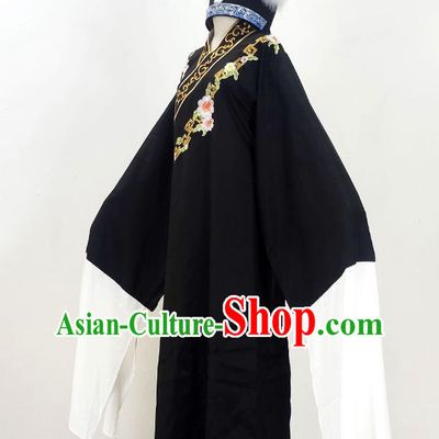 Black Inclined Collar Xu Xian Xiaosheng Embroidered Costume Drama Opera Yue Opera Huangmei Opera Qiong Opera Costume Dance Performance Costume