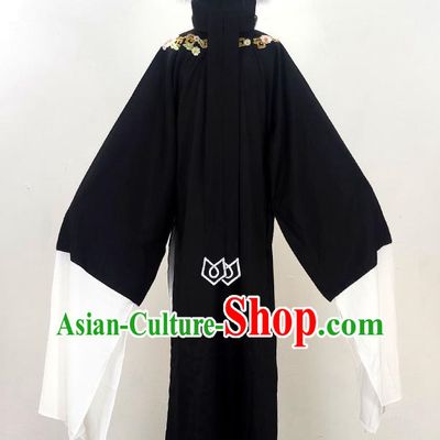 Black Inclined Collar Xu Xian Xiaosheng Embroidered Costume Drama Opera Yue Opera Huangmei Opera Qiong Opera Costume Dance Performance Costume
