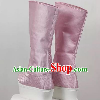 Yue Opera Meng Lijun Satin Nano Bottom 2 Inch High Top Performance Shoes Drama Opera Yue Opera Huangmei Opera Dance