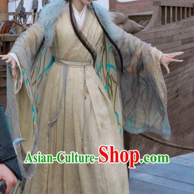 China Xianxia Drama Till The End of The Moon Demon Lord Tantai Jin Apricot Garments Ancient Swordsman Costumes
