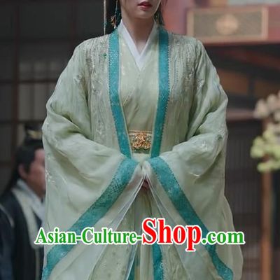 Ye Xiwu Replica Costumes Till The End of The Moon China Xianxia TV Series Ancient Princess Green Dress Clothing