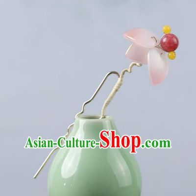 China Hanfu Hair Stick Ancient Princess Hair Jewelry Handmade Ming Dynasty Flower Hairpin