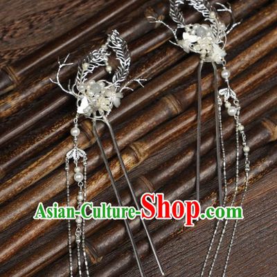 China Handmade Song Dynasty Princess Hair Accessories Hanfu Long Tassel Hairpins Ancient Fairy Headpieces