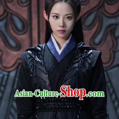China Ancient Swordswoman Costumes Romantic TV Series Miss The Dragon Female Warrior Bing Xing Clothing
