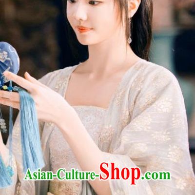 China Ancient Fairy Princess Costumes Young Beauty Clothing Romantic TV Series Miss The Dragon Qing Qing Dress