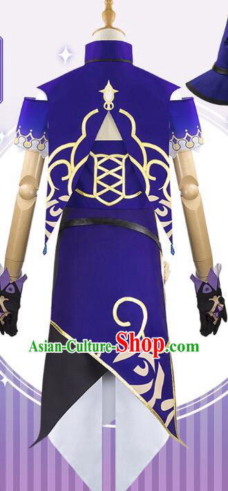 Handmade Cosplay Costume Genshin Female Knight Purple Dress Handmade Cosplay Costume Genshin Female Knight Purple Dress