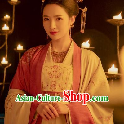 China Ancient Princess Consort Historical Costumes Court Woman Dresses Drama Lost Track of Time Xiao Jing Que Clothing