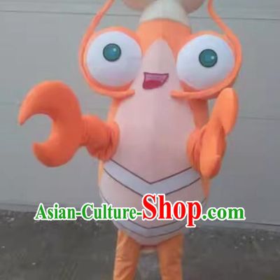 Orange Lobster Underwater World Mascot White and Yellow Penguin Animal Bai Mengsha Doll Costume Swan Person Wear Doll Costume Ragdoll Costume