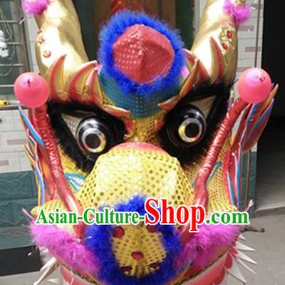 Dragon Dance Props Dragon Head Green Dragon Gold Plated Dragon Bamboo Festival Dragon Dance Temple Fair Dragon Dance Costume Dragon Beads Dragon Hydrangea