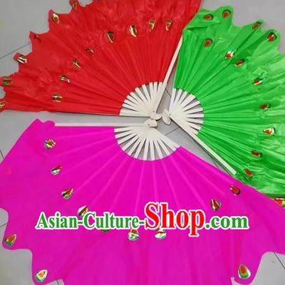 Peacock Yangko Fan Phoenix Tail Fan Bamboo Bakelite Cartilage Twist Yangko Duo Dance Fan Extended Fan Square Dance