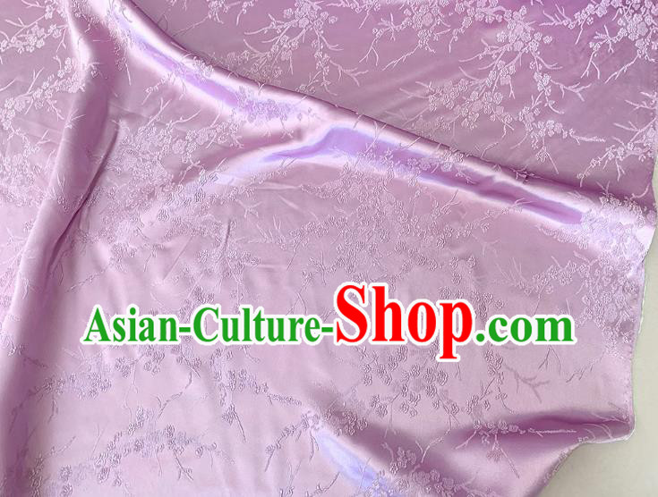 Lilac China Cheongsam Stretch Fabric Traditional Material Classical Embossed Plum Blossom Pattern Silk Lilac China Cheongsam Stretch Fabric Traditional Material Classical Embossed Plum Blossom Pattern Silk