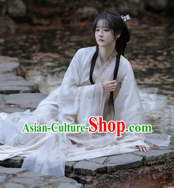 China Wei Dynasty Palace Lady Clothing Ancient Palace Princess Costumes Traditional Hanfu White Dresses China Wei Dynasty Palace Lady Clothing Ancient Palace Princess Costumes Traditional Hanfu White Dresses