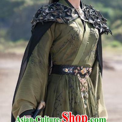 Drama Chong Zi Demon Woman Yin Shui Xian Clothing China Ancient Female Swordsman Green Costumes