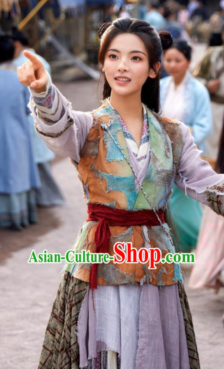 Drama Chong Zi Young Lady Pauper Clothing China Ancient Beggar Costumes Drama Chong Zi Young Lady Pauper Clothing China Ancient Beggar Costumes