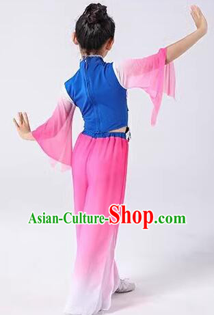 Chinese Folk Dance Clothing Children Yangko Dance Outfit Fan Dance Costumes Chinese Folk Dance Clothing Children Yangko Dance Outfit Fan Dance Costumes