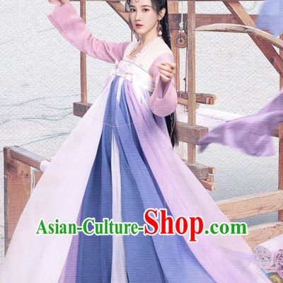 Ancient China Princess Clothing Traditional Chinese Tang Dynasty Female Hanfu Dress TV Series Drama Go East Ashi Lan Costume