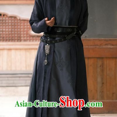 Traditional Chinese Tang Dynasty Hanfu TV Series Drama Go East Heroine Yuchi Hua Costume Ancient China Swordswoman Black Clothing