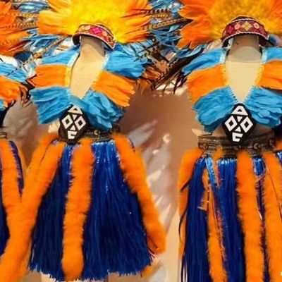 Traditonal Primitive Tribe Clothing Palau Costume Halloween Cosplay Parade Garment