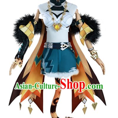 Genshin Impact Hinonen Outfit Halloween Cosplay Costume Comic Con Clothing