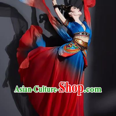 Chinese Classical Dance Costume Feitian Woman Solo Dance Clothing China Dunhuang Flying Apsaras Dance Dress
