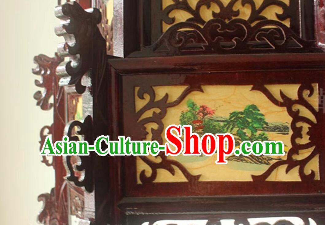 Handmade Landscape Lamp Chinese Palace Lantern Large Three Layers Antique Style Wood Lantern Handmade Landscape Lamp Chinese Palace Lantern Large Three Layers Antique Style Wood Lantern