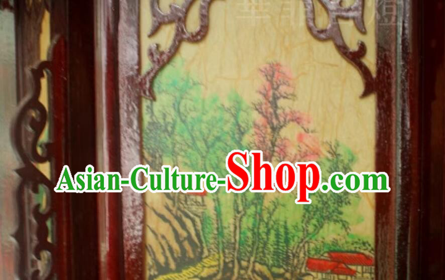 Handmade Landscape Lamp Chinese Palace Lantern Large Three Layers Antique Style Wood Lantern Handmade Landscape Lamp Chinese Palace Lantern Large Three Layers Antique Style Wood Lantern
