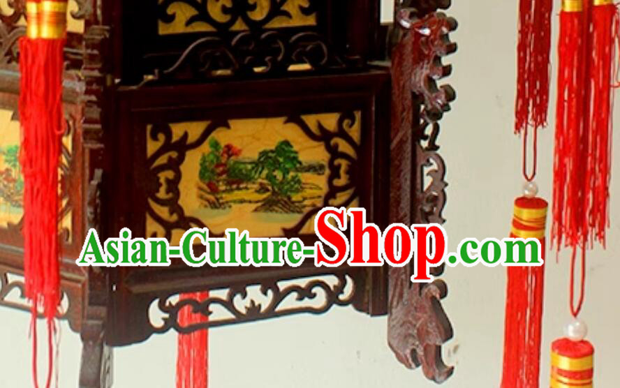Handmade Landscape Lamp Chinese Palace Lantern Large Three Layers Antique Style Wood Lantern Handmade Landscape Lamp Chinese Palace Lantern Large Three Layers Antique Style Wood Lantern